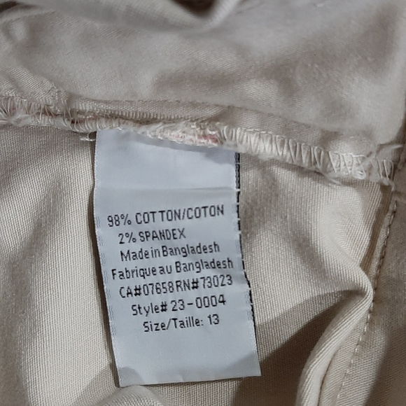 Bongo Authentic & Be Bop Woman's Capris Crop Pants Size 13 Earthy Colored - Picture 7 of 9